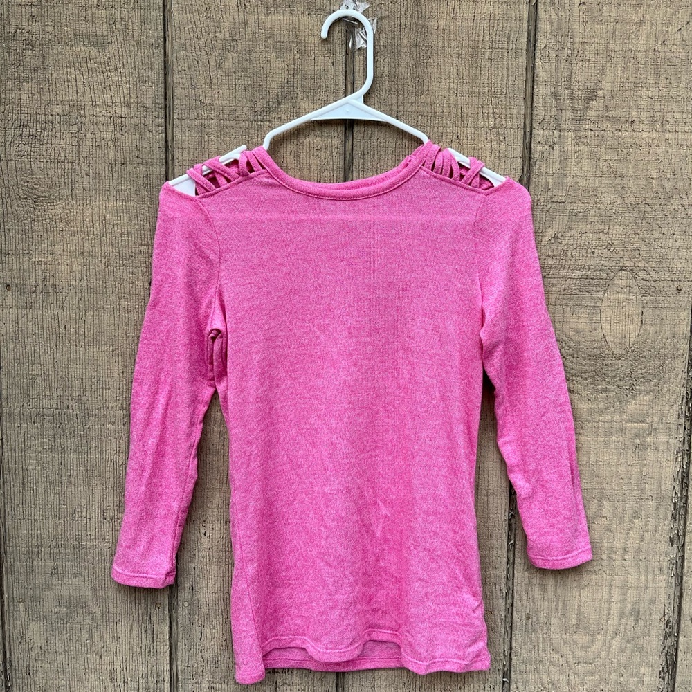 Girls Detailed Pink Sweater